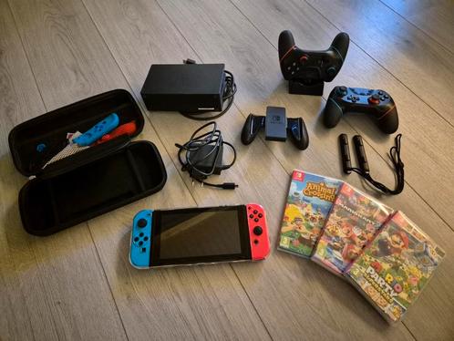 Nintendo switch, Spelcomputers en Games, Spelcomputers | Nintendo Switch, Zo goed als nieuw, Switch Original, Met 3 controllers of meer