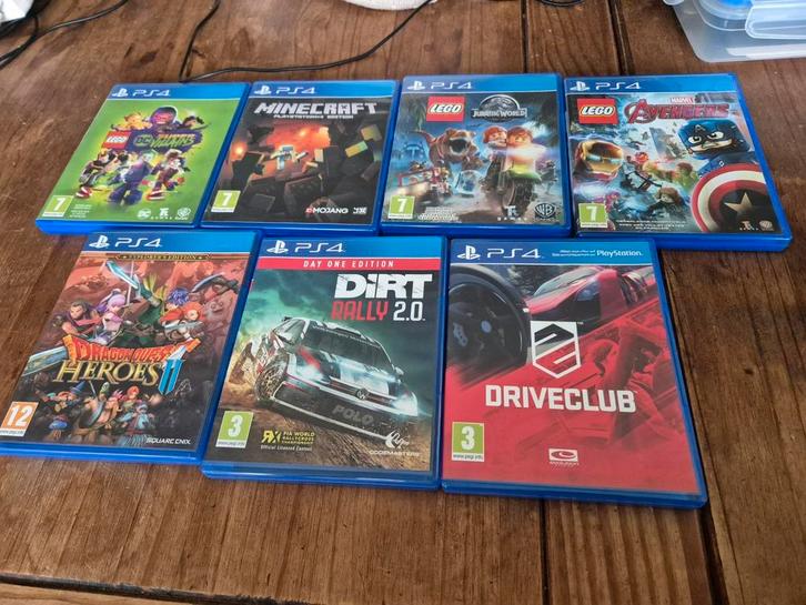 Ps4 games van lego minecraft dirt driveclub dragon quest, Spelcomputers en Games, Games | Sony PlayStation 4, Zo goed als nieuw