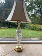 Kristallen lampen geslepen glas messing voet, Ophalen of Verzenden