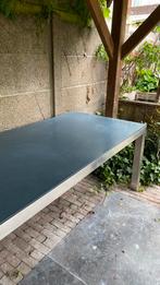 Tuintafel glas, Ophalen, Gebruikt, Rechthoekig, Aluminium