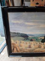 Groot schilderij met hooischoven in Frankrijk., Ophalen