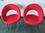 Artifort stoelen Nina rood modern en luxueus!, Ophalen, Twee, Zo goed als nieuw, Stof