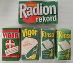 Oude reclame Radion Vigor Rinso waspoeder verpakkingen., Verzamelen, Merken en Reclamevoorwerpen, Ophalen of Verzenden, Zo goed als nieuw