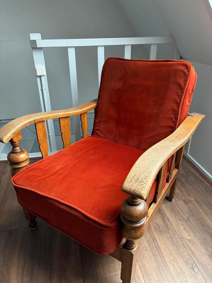Retro Vintage Rokersstoel, Huis en Inrichting, Fauteuils, Gebruikt, Hout, 50 tot 75 cm, 75 tot 100 cm, Ophalen