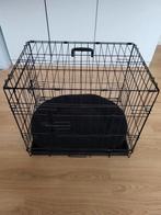Zwarte hondenbench L60×B45xH50, Ophalen, Zo goed als nieuw