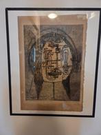 En toch draait zij, Galilei - Originele ets J.H.Verpoorten, Antiek en Kunst, Kunst | Tekeningen en Foto's, Ophalen of Verzenden