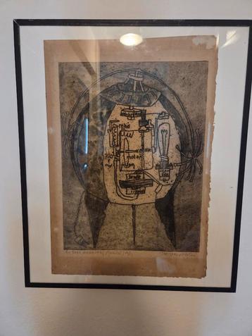 En toch draait zij, Galilei - Originele ets J.H.Verpoorten beschikbaar voor biedingen