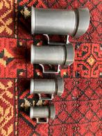 Set van 4 Tinnen Bekers, Antiek en Kunst, Antiek | Tin, Ophalen of Verzenden