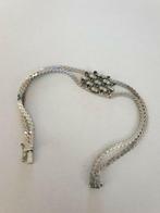 Leuke oude zilvere armband met saphirtjes, Sieraden, Tassen en Uiterlijk, Antieke sieraden, Verzenden, Zilver, Armband