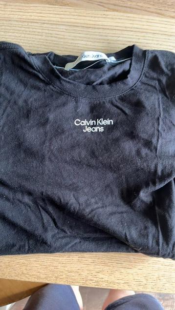 Zwarte Calvin Klein Jeans T-shirt, maat L beschikbaar voor biedingen