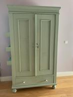 Vintage Kledingkast - Linden Groen, Huis en Inrichting, Kasten | Kledingkasten, Ophalen, Gebruikt, 100 tot 150 cm, Met lade(s)