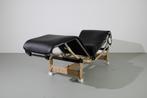 Cassina LC 4 chaise longue, zwart leer, Nieuw, 150 tot 200 cm, Minder dan 75 cm, Metaal