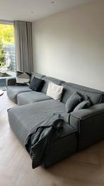 Donker grijze hoekbank, Huis en Inrichting, 300 cm of meer, 75 tot 100 cm, Ophalen of Verzenden, Zo goed als nieuw