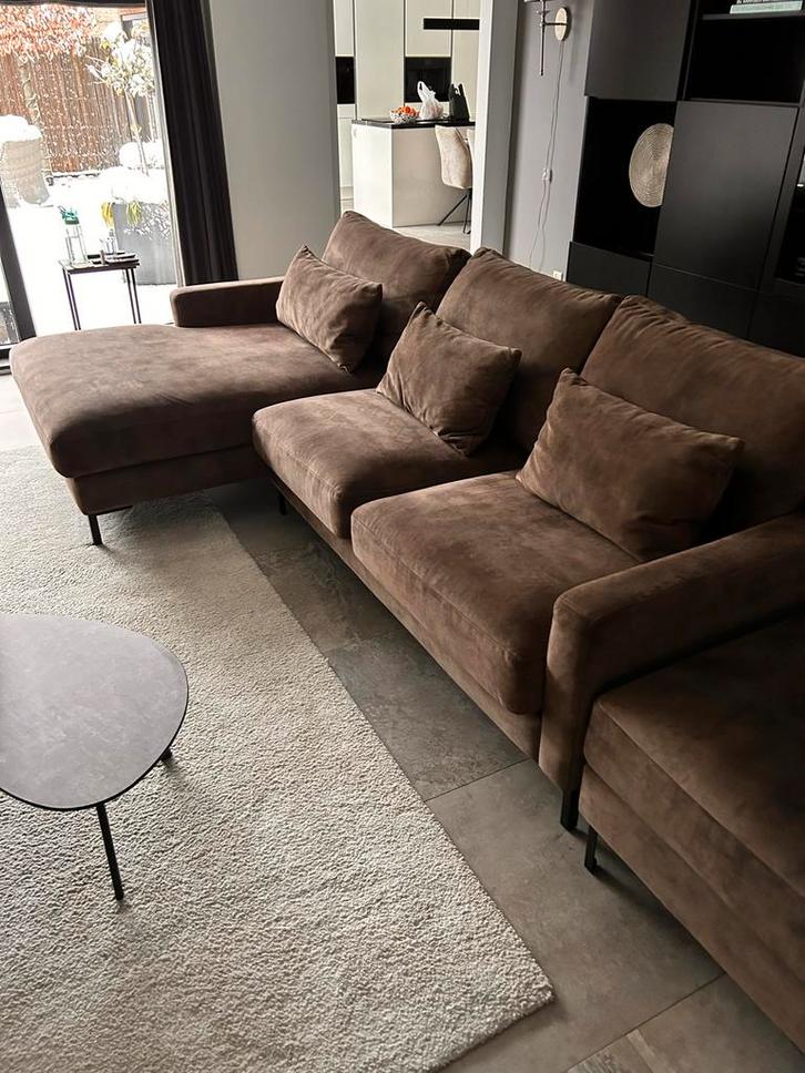 Urban Sofa Gino Loungebank met Hocker, Huis en Inrichting, Banken | Sofa's en Chaises Longues, Zo goed als nieuw, Vierpersoons of meer