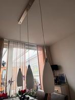 Moderne hanglamp met drie glazen kappen, Huis en Inrichting, Ophalen, Zo goed als nieuw, Glas, Minder dan 50 cm