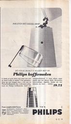 retro reclame 1964 Philips koffiemolen veilig malen, Verzamelen, Retro, Ophalen of Verzenden