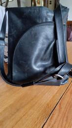 Zwarte leren Saccoo tas, Ophalen of Verzenden, Gebruikt, Zwart