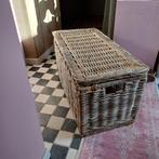 Grote landelijk brocante rotan mand opbergmand, Huis en Inrichting, Woonaccessoires | Kisten, Ophalen, 50 tot 100 cm, Minder dan 50 cm