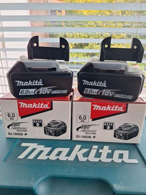 2x Makita 18v 6ah accu batterij BL1860B, Doe-het-zelf en Verbouw, Gereedschap | Machine-onderdelen en Toebehoren, Nieuw, Ophalen of Verzenden