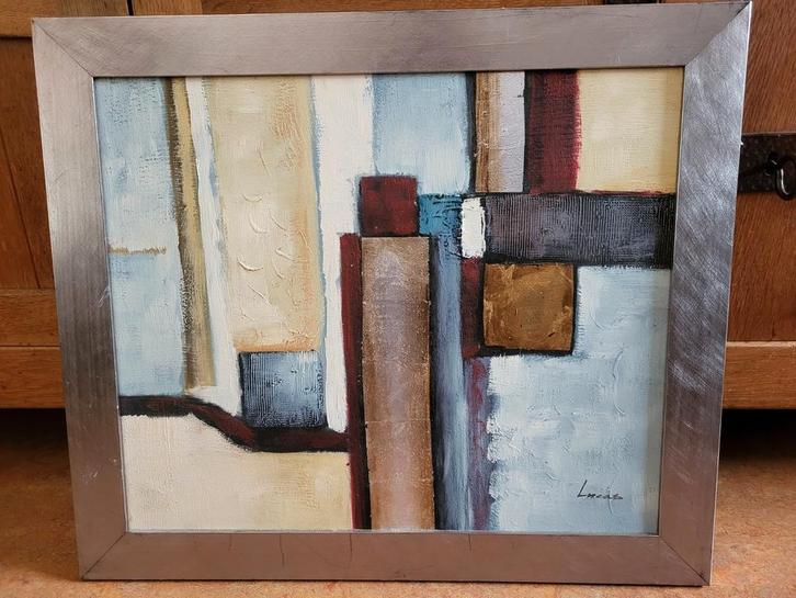 Mooi schilderij van Lucas, mooie lijst/ schilderij van Ehlin, Antiek en Kunst, Kunst | Schilderijen | Abstract, Ophalen of Verzenden