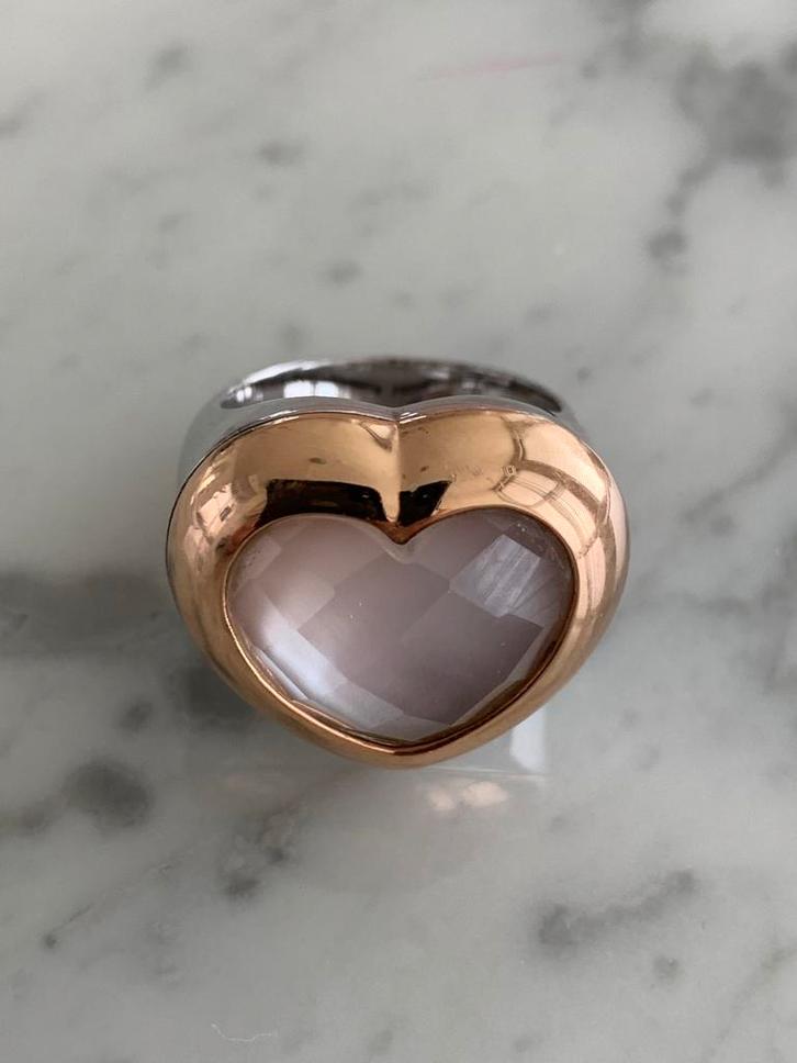 Tirisi Moda ring../zilver /goud, Sieraden, Tassen en Uiterlijk, Ringen, Zo goed als nieuw, Dame, Kleiner dan 17, Goud, Ophalen