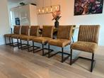 6 Zitmaxx Ferro Sidd eetkamerstoelen bruin, Huis en Inrichting, Stoelen, Stof, Ophalen of Verzenden, Zo goed als nieuw, Vijf, Zes of meer stoelen