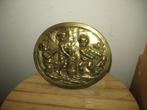 Zware Koperen Reliëf  Plaquette * Mythologie Cherub Vintage, Antiek en Kunst, Antiek | Koper en Brons, Ophalen, Koper