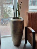 Grote Gouden Vaas (met Barst) - D36H80CM, Huis en Inrichting, Woonaccessoires | Vazen, Ophalen, Gebruikt, Overige kleuren, Overige materialen