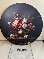 Muur / wand cirkel 60 cm bloemen vaas rozen, Ophalen, Nieuw