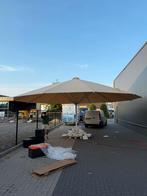 Parasol 9 meter rond elektrische bediend, Ophalen of Verzenden, Zo goed als nieuw