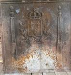 Antieke Franse haardplaat met wapen, Ophalen, Gebruikt, Vrijstaande haard, Houthaard