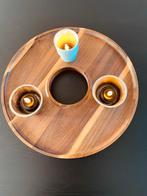 Mooie woonaccesoires acaciahout en inductie kaarsjes, Ophalen, Nieuw, Hout, Minder dan 25 cm