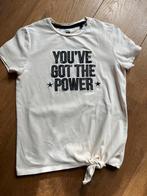 WE knoop t-shirt ecru Meisje - Maat 134/140, WE, Meisje, Ophalen of Verzenden, Zo goed als nieuw