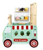 Houten loopwagen en duwwagen ijscotruck, Kinderen en Baby's, Ophalen of Verzenden, Nieuw, Rij- of Hobbelspeelgoed