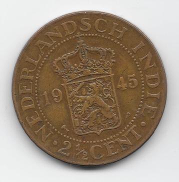 Nederlands-Indië 2 1/2 cent 1945 KM# 316
