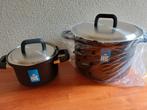 2 bk pannen Nieuw/Ongebruikt, Nieuw, Pannenset, Ophalen of Verzenden, Rvs