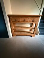 Teak houten sidetable, Huis en Inrichting, Tafels | Sidetables, Ophalen, 100 tot 150 cm, Teakhout, 25 tot 50 cm