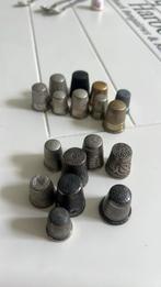 17 oude vingerhoedjes zilver, Verzenden, Gebruikt, Zilver, Nederland