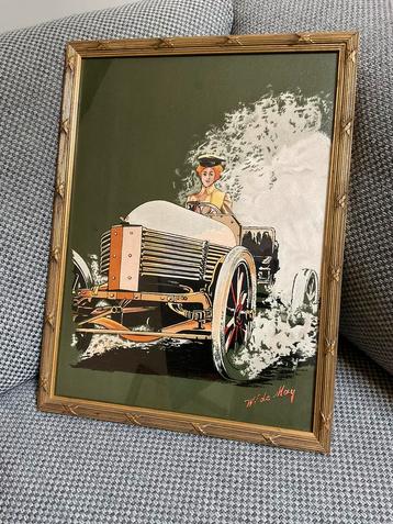 Snelheids Record breker Ant plaat “La Chauffeuse” ca 1900 beschikbaar voor biedingen