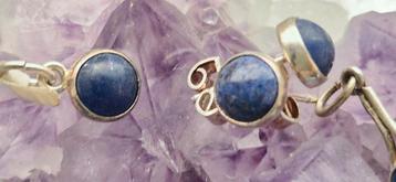 Lapis lazuli zilveren verfijnd oorstekers inboedel edelsmid  beschikbaar voor biedingen
