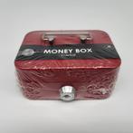 Money Box Strongbox Metal incl. 2 Keys Red 11,5x8,5x5 cm, Nieuw, Ophalen of Verzenden, Overige thema's, Metaal of Blik