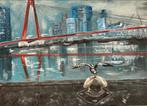 Willemsbrug Rotterdam - Olieverf 80x60, Ophalen