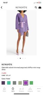 Retrofete mini dress sequin S Velvet violet, Ophalen of Verzenden, Zo goed als nieuw, Paars, Boven de knie