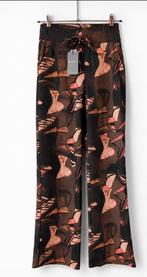 Mi Piace  travelstof broek straight S  of M Black-brown, Maat 38/40 (M), Bruin, Nieuw, Ophalen of Verzenden