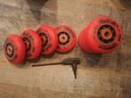 8 Skeeler Wielen 76mm 90A met Lagers rood, Sport en Fitness, Skeelers, Overige merken, Nieuw, Ophalen of Verzenden, Wielen of Lagers