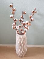 Stenen vaas met katoenbollen, Huis en Inrichting, Ophalen, Steen, Gebruikt, Overige kleuren