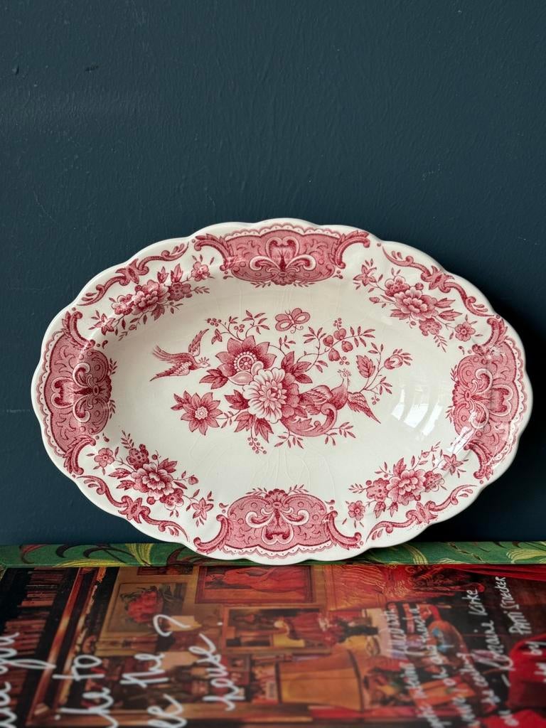 Ridgway Windsor Staffordshire pink ovaal serveer schaaltje, Antiek en Kunst, Ophalen of Verzenden