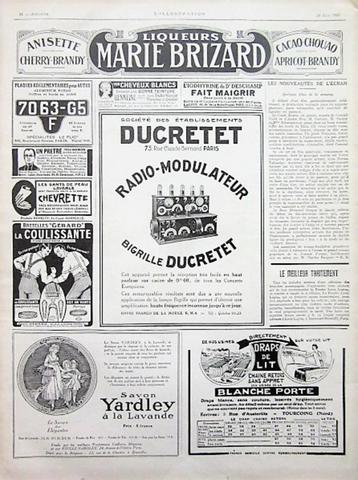 6 bladzijden vintage advertenties reclames uit 1925-1926 beschikbaar voor biedingen
