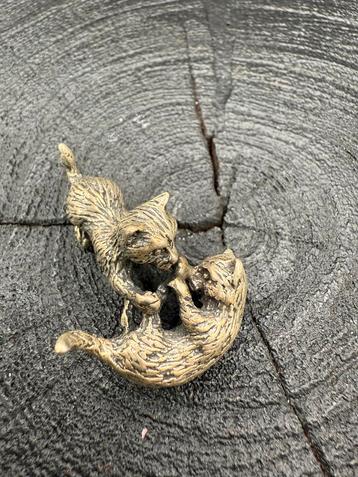 Zilveren Miniatuur: Spelende Poesjes, Jaren '50 beschikbaar voor biedingen