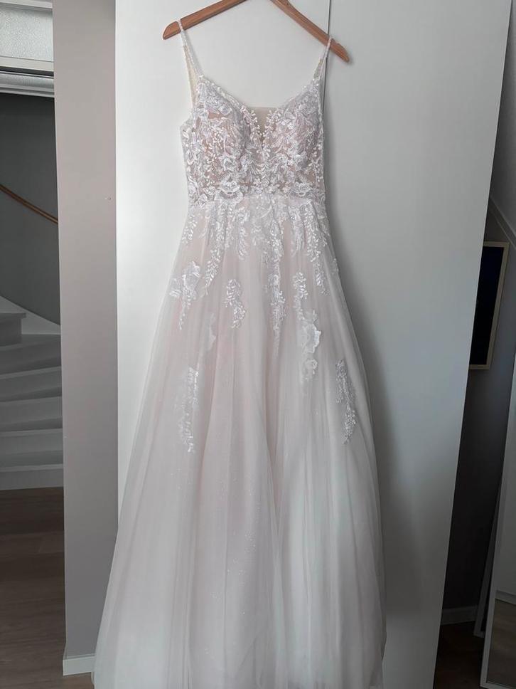 Pronovias Bruidsjurk Maat 38, Kleding | Dames, Trouwkleding en Trouwaccessoires, Zo goed als nieuw, Trouwjurk, Wit, Ophalen